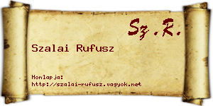 Szalai Rufusz névjegykártya
